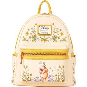 Loungefly Pooh Mini Backpack Floral Print Double Strap For Women's